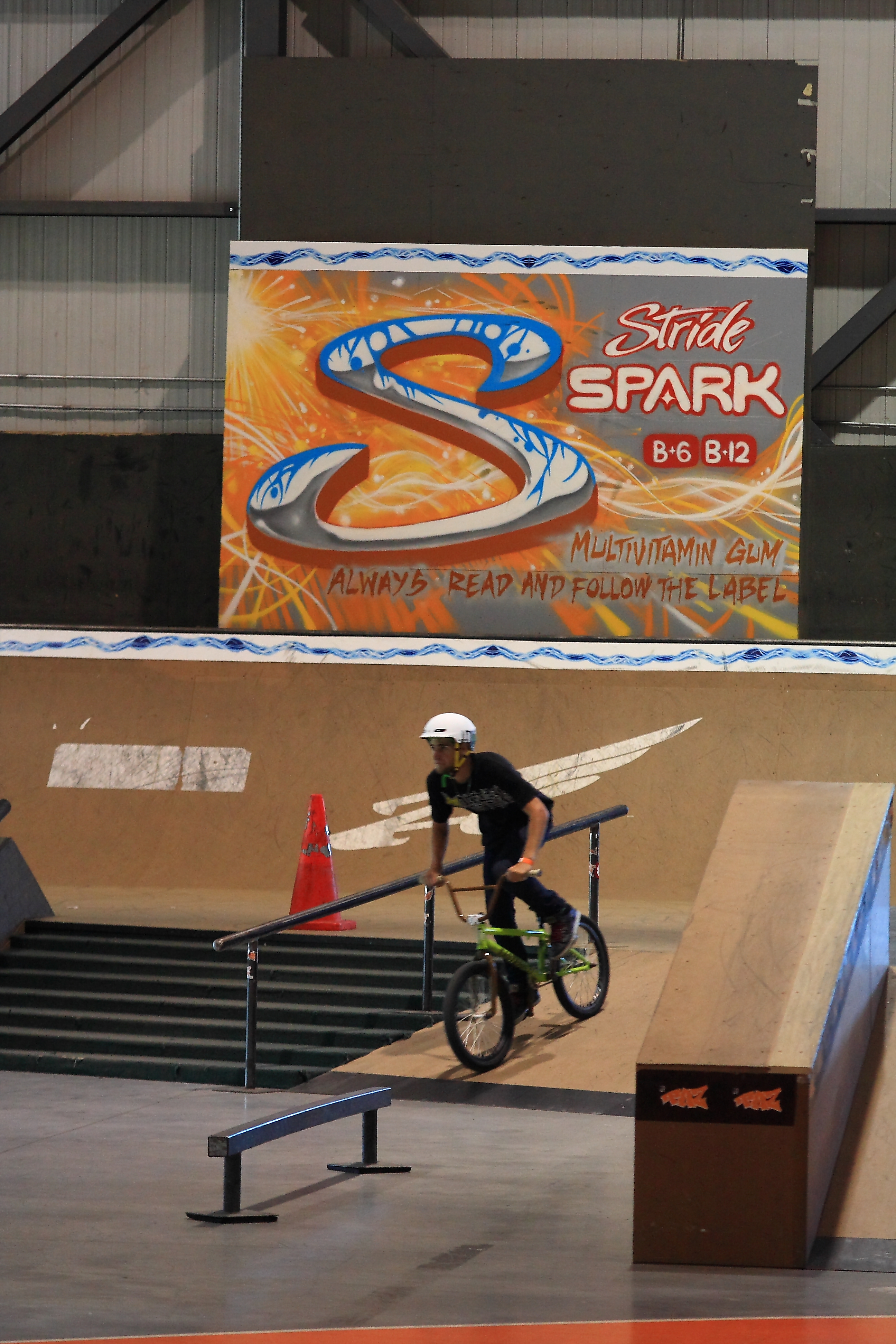 Stride Spark — BMX rider at skate park